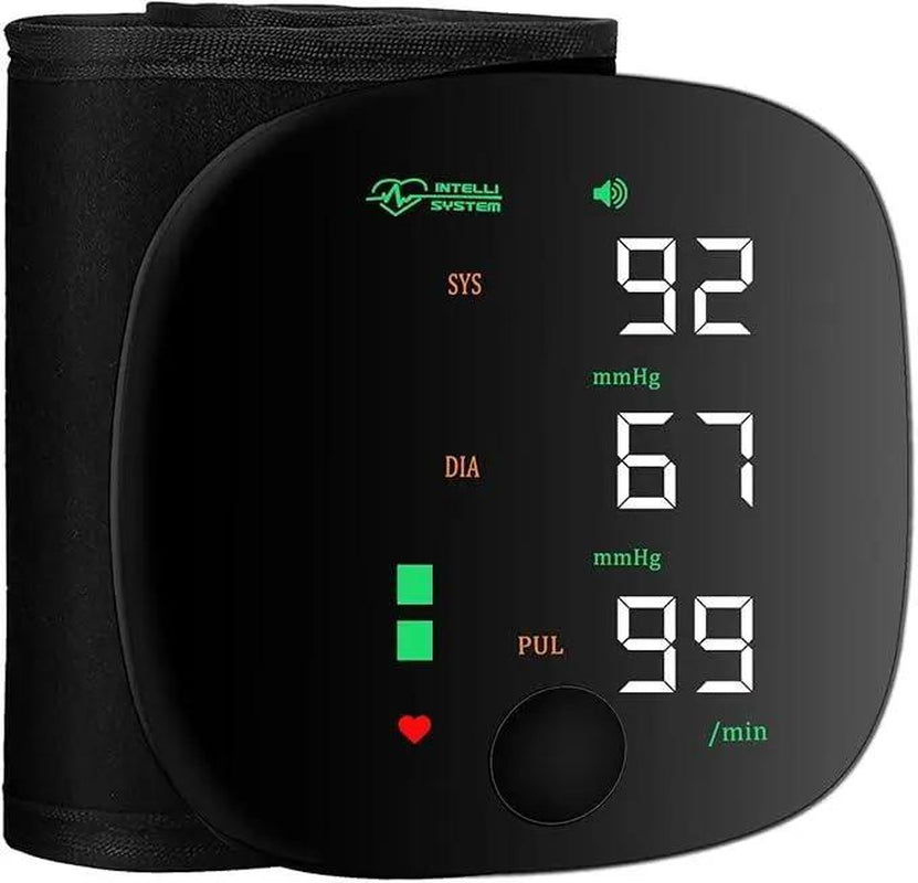 Blood Pressure Monitor Rechargeable for Home Use with Digital Large Display Voice Broadcast Smart Ring Fitness Tracker with Case Waterproof Nylon Silicone for Sports and Casual Use Wearable Electronic Gadgets
