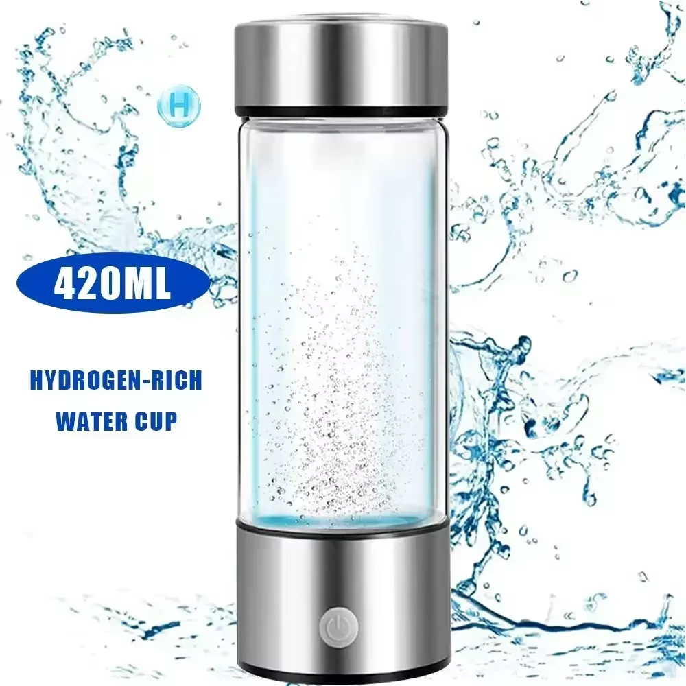 Rich Hydrogen Oxygen Water Cup H2 Inhalation Device Water Bottle SPE PEM Dual Chamber Maker Lonizer Healthcare Water Cup